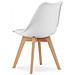 Sedie RIKX bianche con cuscino e gambe in legno x3 - Foto miniatura 5