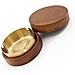 Elegante Posacenere In Legno Di Noce Con Rivestimento In Acciaio Inox Per Casa, Hotel E Ufficio Gold - Foto miniatura 2