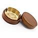 Elegante Posacenere In Legno Di Noce Con Rivestimento In Acciaio Inox Per Casa, Hotel E Ufficio Gold - Foto miniatura 3