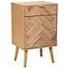 Comodino In Legno Con 1 Porta E 1 Cassetto Marrone 42x34x70 - Foto miniatura 1