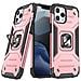 Custodia Ring Armor Con Supporto Resistente E Robusta Per Iphone 13 Pro Max Color Oro Rosa - Foto miniatura 6