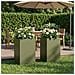 Vaso da giardino 2 pz Verde Oliva 40 x 40 x 50 cm - Foto miniatura 2