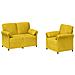 Set di divani 2 pz Giallo Velluto - Foto miniatura 1