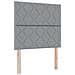 Letto ottomano con materasso Grigio Chiaro 120 x 190 cm Tessuto - Foto miniatura 4