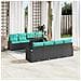 Set Divano da Giardino 9 pz Nero Rattan in Polipropilene - Foto miniatura 6