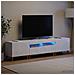 Mobile TV LED a 3 pezzi Bianco Lucido Legno ingegnerizzato - Foto miniatura 5