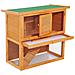 Gabbia Per Conigli Conigliera Da Esterno In Legno Di Abete, 90x45x80cm - Foto miniatura 1