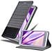 Custodia Compatibile Con Samsung Galaxy J4 2018 In Grigio Nero - Coperchio Protettiva Con Chiusura Magnetica, Funzione Stand E Tasca Per Le Carte - Foto miniatura 4