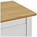 Comodino Hill Bianco 46x35x49,5 cm Legno Massello di Pino - Foto miniatura 5
