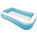 58484NP - Piscina Gonfiabile Family Rettangolare 305x183x56 cm Colore Bianco /Azzurro - Foto miniatura 1