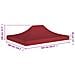 Tetto per Tendone per Feste 4x3 m Rosso Borgogna 270 g / m² - Foto miniatura 5