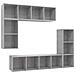 Set Porta TV 4 pz Grigio Cemento in Truciolato - Foto miniatura 1