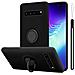 Custodia Compatibile Con Samsung Galaxy S10 5g In Liquid Nero - Coperchio Protettivo In Silicone Tpu Flessibile Con Anello - Foto miniatura 1