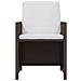 Set Da Pranzo Per Giardino 21pz Con Cuscini In Polyrattan Beige - Foto miniatura 3