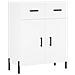 Credenza Bianca 69,5x34x90 Cm In Legno Multistrato - Foto miniatura 2