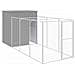Casetta Cani Corsa Grigio Chiaro 165x455x181 Cm Acciaio Zincato - Foto miniatura 1