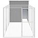 Casetta Cani Corsa Grigio Chiaro 165x455x181 Cm Acciaio Zincato - Foto miniatura 2