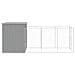 Casetta Cani Corsa Grigio Chiaro 165x455x181 Cm Acciaio Zincato - Foto miniatura 4
