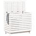 Cesto Per Bucato Bianco 88,5x44x76 Cm Legno Massello Pino - Foto miniatura 3