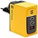 Caricabatterie Da Parete Gan Giallo Usb-c 100w + Usb 60w, Nero / Giallo - Foto miniatura 8