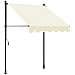 Tenda Da Sole Retrattile Crema 150x150 Cm In Tessuto E Acciaio - Foto miniatura 2