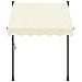 Tenda Da Sole Retrattile Crema 150x150 Cm In Tessuto E Acciaio - Foto miniatura 3