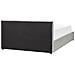 Letto Contenitore Velluto Bousse 160 X 200 Cm Grigio Chiaro - Foto miniatura 3