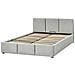 Letto Contenitore Velluto Bousse 160 X 200 Cm Grigio Chiaro - Foto miniatura 5