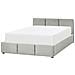 Letto Contenitore Velluto Bousse 160 X 200 Cm Grigio Chiaro - Foto miniatura 6