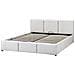 Letto Contenitore Velluto Bousse 160 X 200 Cm Grigio Chiaro - Foto miniatura 10