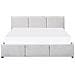 Letto Contenitore Velluto Bousse 160 X 200 Cm Grigio Chiaro - Foto miniatura 12