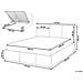 Letto Contenitore Velluto Bousse 160 X 200 Cm Grigio Chiaro - Foto miniatura 15