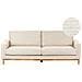 Divano 3 Posti Siggard Velluto A Coste Beige Chiaro - Foto miniatura 5