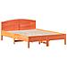 Letto Senza Materasso Marrone Cera 120x200 Cm In Legno Di Pino - Foto miniatura 2