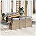 Set Divano Da Giardino 6 Pz Con Cuscini Beige In Polyrattan - Foto miniatura 1