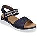 Blue Casual Open Sandals Sandali Pelle Scarpe Donna Blu Eu 38, V9253-14 - Foto miniatura 2