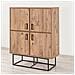 Bresov Credenza Industriale In Legno E Metallo - 4 Porte - 8 Compartimenti Di Stoccaggio - Foto miniatura 3