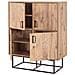 Bresov Credenza Industriale In Legno E Metallo - 4 Porte - 8 Compartimenti Di Stoccaggio - Foto miniatura 4