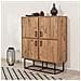 Bresov Credenza Industriale In Legno E Metallo - 4 Porte - 8 Compartimenti Di Stoccaggio - Foto miniatura 1