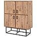 Bresov Credenza Industriale In Legno E Metallo - 4 Porte - 8 Compartimenti Di Stoccaggio - Foto miniatura 7