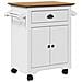 Carrello Da Cucina Bodo Bianco E Marrone 72x45x80 Cm - Foto miniatura 2