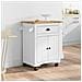 Carrello Da Cucina Bodo Bianco E Marrone 72x45x80 Cm - Foto miniatura 3