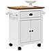 Carrello Da Cucina Bodo Bianco E Marrone 72x45x80 Cm - Foto miniatura 1