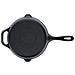 36706 Padella In Ghisa Stagionata Induzione Da 30 Cm Per Fuoco, Barbecue, Forno Nero - Foto miniatura 8