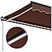 Tenda Da Sole Retrattile Manuale Con Led Marrone 400x300 Cm - Foto miniatura 7
