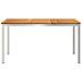 Tavolo da pranzo esterno 150x90x75 cm Legno massello di Acacia - Foto miniatura 5