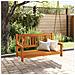 Panchina da dondolo 2 posti in legno massello di acacia 110x56x58 cm - Foto miniatura 3
