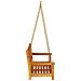 Panchina da dondolo 2 posti in legno massello di acacia 110x56x58 cm - Foto miniatura 5