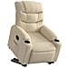 Poltrona Alzapersona Reclinabile Elettrica Crema in Tessuto - Foto miniatura 3