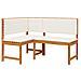 Panchina Angolare da Giardino  con Cuscini 140x100x91 cm in Legno Massello di Acacia - Foto miniatura 1